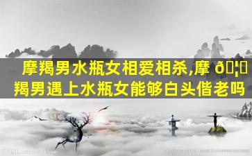 摩羯男水瓶女相爱相杀,摩 🦉 羯男遇上水瓶女能够白头偕老吗